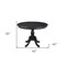 Homeroots 42" Black Rounded Solid Manufactured Wood And Solid Wood Pedestal Base Dining Table 517754 - alternate 5