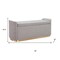 Homeroots 48in Gray and Gold Fabric Upholstered Bench 668846 - alternate 7
