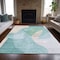 Homeroots 10' X 14' Pale Aqua And Beige Abstract Washable Indoor Outdoor Area Rug 630458 - alternate 8