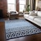 Homeroots 10' X 14' Blue Sky Blue And Ivory Geometric Washable Indoor Outdoor Area Rug 613830 - alternate 9