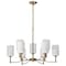 Nuvo Liam, 9 Light Chandelier, Burnished Brass, White Opal Glass 60/8209 - alternate 1