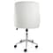 Elama Adjustable Faux Leather Rolling Office Chair in White with Chrome Finish ELM-2613-WHT - alternate 10