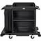 Rubbermaid Commercial Housekeeping Cart, Plastic Frame, Black 2202585 - alternate 1