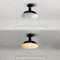 Jonathan Y Camila 14" 1-Light Classic Industrial Indoor/Outdoor Iron LED Semi Flush Mount, Black/White JYL7617B - alternate 9