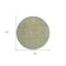 Homeroots 8' Artichoke Green And Gray Round Oriental Washable Indoor Outdoor Area Rug 604703 - alternate 9
