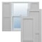 Ekena Millwork True Fit PVC Two Equal Flat Panel Shutters, Primed, 18"W x 42"H TFP101FPF18X042PR - alternate 1