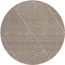 Homeroots 8' Brown And Ivory Round Geometric Washable Indoor Outdoor Area Rug 612120 - alternate 7