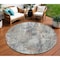 Homeroots 8' Taupe Gray And Copper Round Abstract Washable Indoor Outdoor Area Rug 583180 - alternate 1