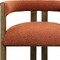 Homeroots Burnt Orange and Brown Upholstered Boucle Open Back Dining Arm Chair 555322 - alternate 9