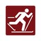 Sign Solutions Usa Cross Country Skiing (Symbol), 30 in W x Square, Aluminum Sign DUS06DWT3030RS-046 - alternate 1