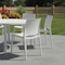 Homeroots Set of Four White Heavy Duty Plastic Outdoor Stacking Dining Chairs, 4PK 565214 - alternate 6
