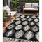 Homeroots 5' X 8' Black Ivory And Taupe Southwestern Washable Indoor Outdoor Area Rug 615117 - alternate 1