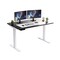 Homeroots 48" Adjustable Black and White Stainless Steel Computer Desk 397737 - alternate 1