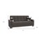 Homeroots 87" Dark Gray Chenille Convertible Futon Sleeper Sofa With Toss Pillows And Storage 607106 - alternate 9