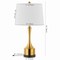 Jonathan Y Cooper 26" Classic French Country Iron LED Table Lamp with USB Charging Port, Brass Gold, 2PK JYL4045A-SET2 - alternate 7