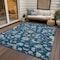 Homeroots 3' X 5' Navy Blue Ivory And Gray Floral Washable Indoor Outdoor Area Rug 597830 - alternate 9
