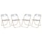 Leisuremod Lawrence Acrylic Folding Chair with Gold Metal Frame, Clear, 4PK LFG19CL4 - alternate 1