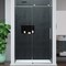 Anzzi 48in Reversible Frameless Sliding Deco-Glass Shower Door w/ Soft-Close System Brushed Nickel Finish SD-AZ20-01BN - alternate 1