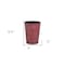 Homeroots 5in Red Recycled Plastic Indoor Outdoor Round Pot Planter 488246 - alternate 4