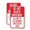 Signmission Do Not Block Driveway Allow 10 Ft Clearance on Either S, 12'' X 18'', Heavy Gauge Aluminum, 2PK A-1218-2PACK-24168 - alternate 1