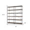 Homeroots 88" Black And Brown Iron and Wood Five Tier Bookcase 380597 - alternate 8