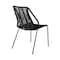 Homeroots Set of Two 22" Black Metal Outdoor Dining Chair, 2PK 490250 - alternate 4