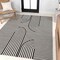 Jonathan Y Anders MidCentury Modern Arch Stripe Two-Tone High-Low Black/White 4 ft. x 6 ft. Area Rug SCN107D-4 - alternate 8