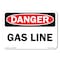 Signmission OSHA Danger, 14" Height, Rigid Plastic, 14" x 10", Landscape, Gas Line OS-CL-P-1014-L-19991 - alternate 1