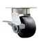 Service Caster 4 Inch Kingpinless Polyolefin Wheel Swivel Caster with Brake SCC-KP30S420-POR-SLB - alternate 1