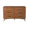 Homeroots 56" Brown Solid Wood Seven Drawer Double Dresser 524140 - alternate 9