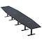Skutchi Designs 18ft Hexagon Conference Table With Power | Harmony Series | 18 Person Meeting Room Table HAR-HEX.IR-48X216-T.BK-U999ST19-EBLK - alternate 1