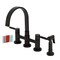 Kingston Brass Bridge Kitchen Faucet with Brass Sprayer, Oil Rubbed Bronze KS8265DKLBS - alternate 1