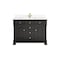 James Martin Vanities Brookfield 48 in Single Vanity, Black Onyx w/Single Hole 3 CM White Zeus Silestone Top & Backsplash 547-V48-BKO-1WZ - alternate 1