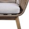Homeroots 27" Gray and Natural Wood Solid Wood Outdoor Dining Chair with Gray Cushion 490225 - alternate 5