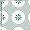 Homeroots 7" x 7" Light Sage And White Circle Flower Peel and Stick Removable Tiles 400428 - alternate 3