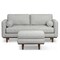 Homeroots 72" Gray Fabric Sofa With Ottoman With Brown Legs 641063 - alternate 8