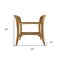 Homeroots 24" Natural Solid Teak Wood Shower Bench With Handles 376719 - alternate 7