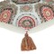 Homeroots 18" Red and White Floral Cotton Throw Pillow With Embroidery, Tassels 529193 - alternate 5