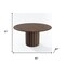 Homeroots 60" Brown Wood Pedestal Base Round Top Dining Table 720947 - alternate 6