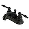 Kingston Brass Double-Handle 4" Centerset Bathroom Faucet with Pop-Up Drain, Matte Black FB2600KL - alternate 1
