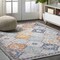 Jonathan Y Kirman Bohemian Medallion Light Gray/Blue/Orange 3 ft. x 5 ft. Area Rug MDP214A-3 - alternate 6