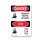 Signmission OSHA Danger Sign, 14" Height, Rigid Plastic, Forklift Traffic Be Alert Bilingual, 1014-VC-1265 OS-DS-P-1014-VC-1265 - alternate 1