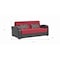 Homeroots 74" Red Chenille Sleeper Sofa And Toss Pillows With Brown Legs 607197 - alternate 5