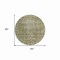 Homeroots 8' Olive Green Round Oriental Washable Indoor Outdoor Area Rug 607568 - alternate 8