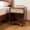 Homeroots 21" Brown Solid Wood Square One Drawer Nightstand 651522 - alternate 16