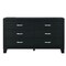Homeroots 58" Black Wood Six Drawer Double Dresser 564679 - alternate 7