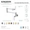 Kingston Brass Wall Mount Pot Filler Faucet, Matte Black KS4100KL - alternate 6