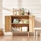 Vevor Rattan Cabinet Storage with 2 Magnetic Doors and Adjustable Shelves Natural SR191522 - alternate 8