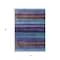 Homeroots 5' X 8' Blue Purple And Taupe Striped Washable Indoor Outdoor Area Rug 631204 - alternate 8