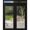 Vdomdoors Front Exterior Prehung Metal-Plastic Double Doors Clear Glass / MANUX 8666 Matte Black / Office Com MANUX8666DEXD-BLK-W72xH80+14-RH-I - alternate 1